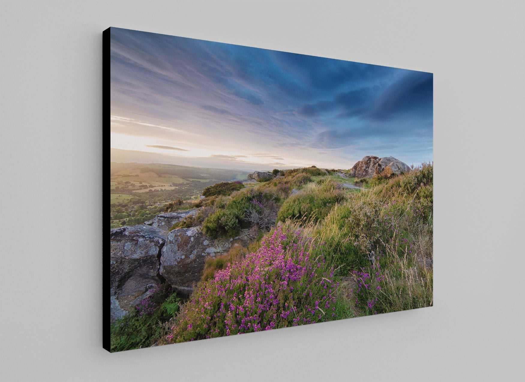 Blooming Heather at Sunset, Baslow Edge - Phil Sproson Photography