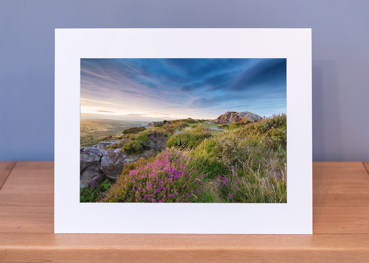 Blooming Heather At Sunset, Baslow Edge - Phil Sproson Photography