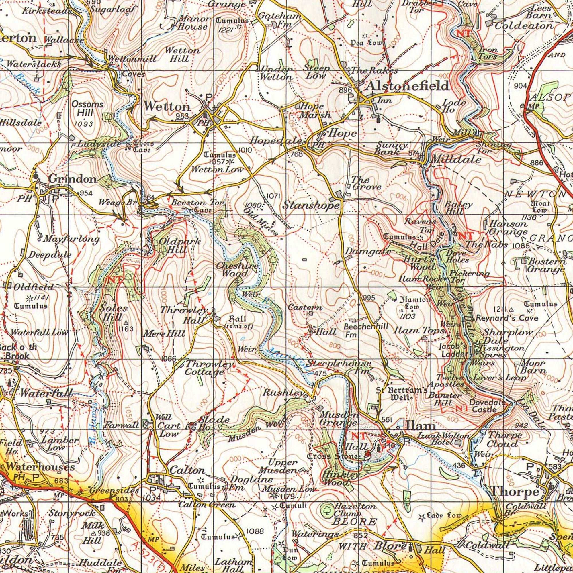 Dove Valley 1 inch to 1 mile 1962 Ordnance Survey - Phil Sproson Photography