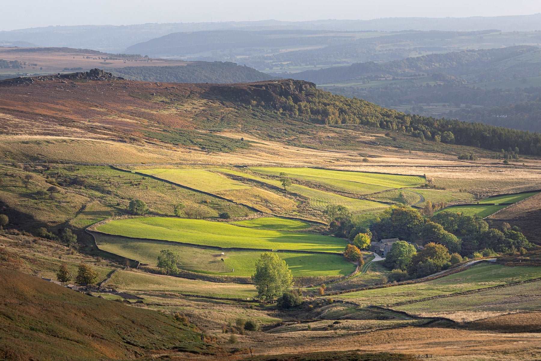 Evening Light in the Hope Valley Greeting Card - Phil Sproson Photography
