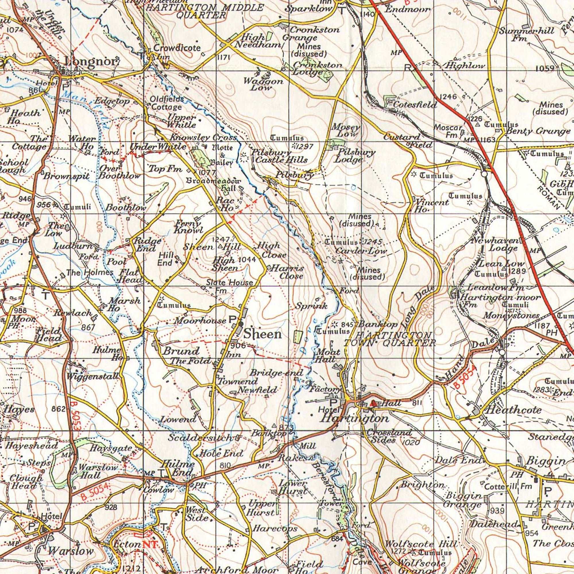Hartington 1 inch to 1 mile 1962 Ordnance Survey - Phil Sproson Photography