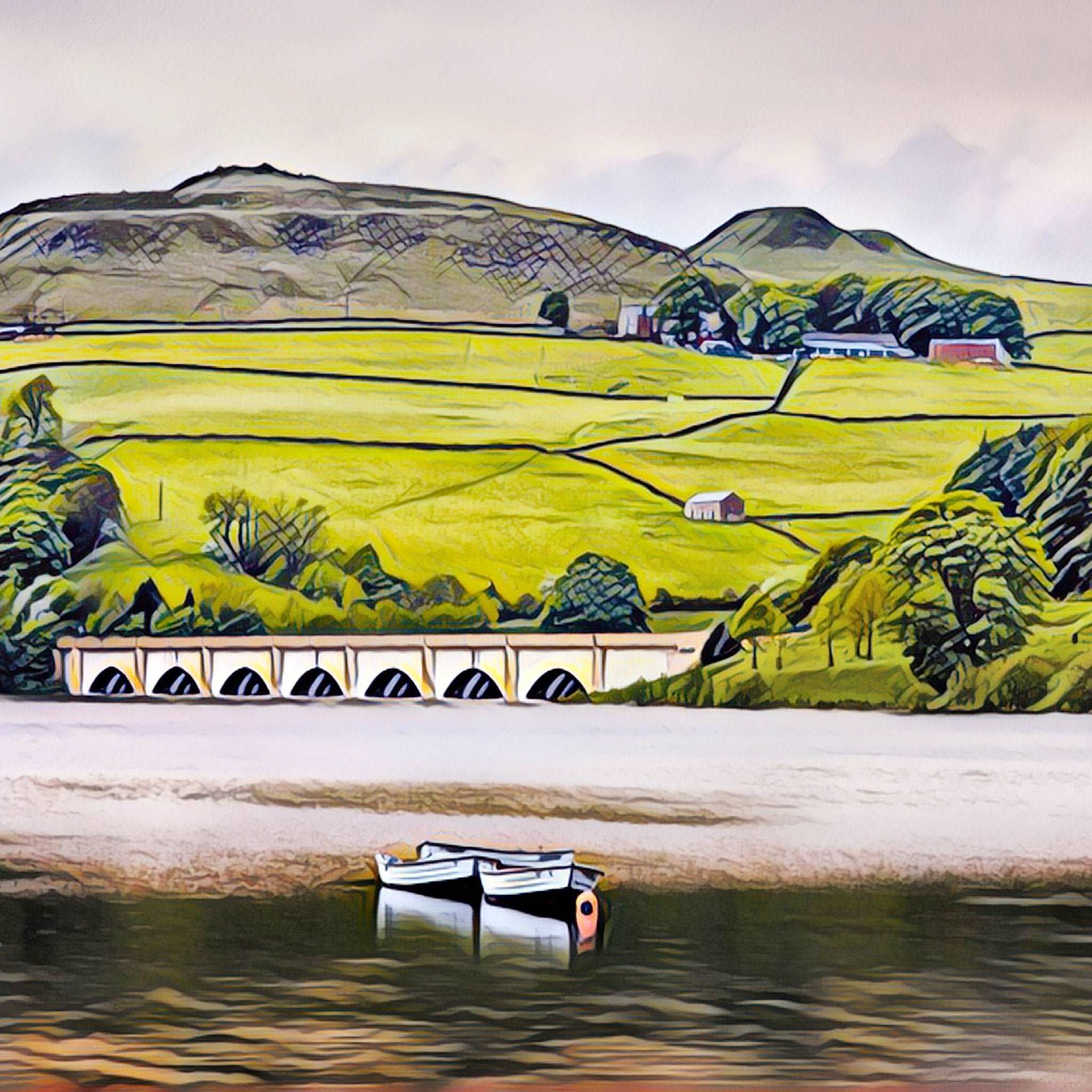 Ladybower Art Print (10x10in Canvas) - Phil Sproson Photography