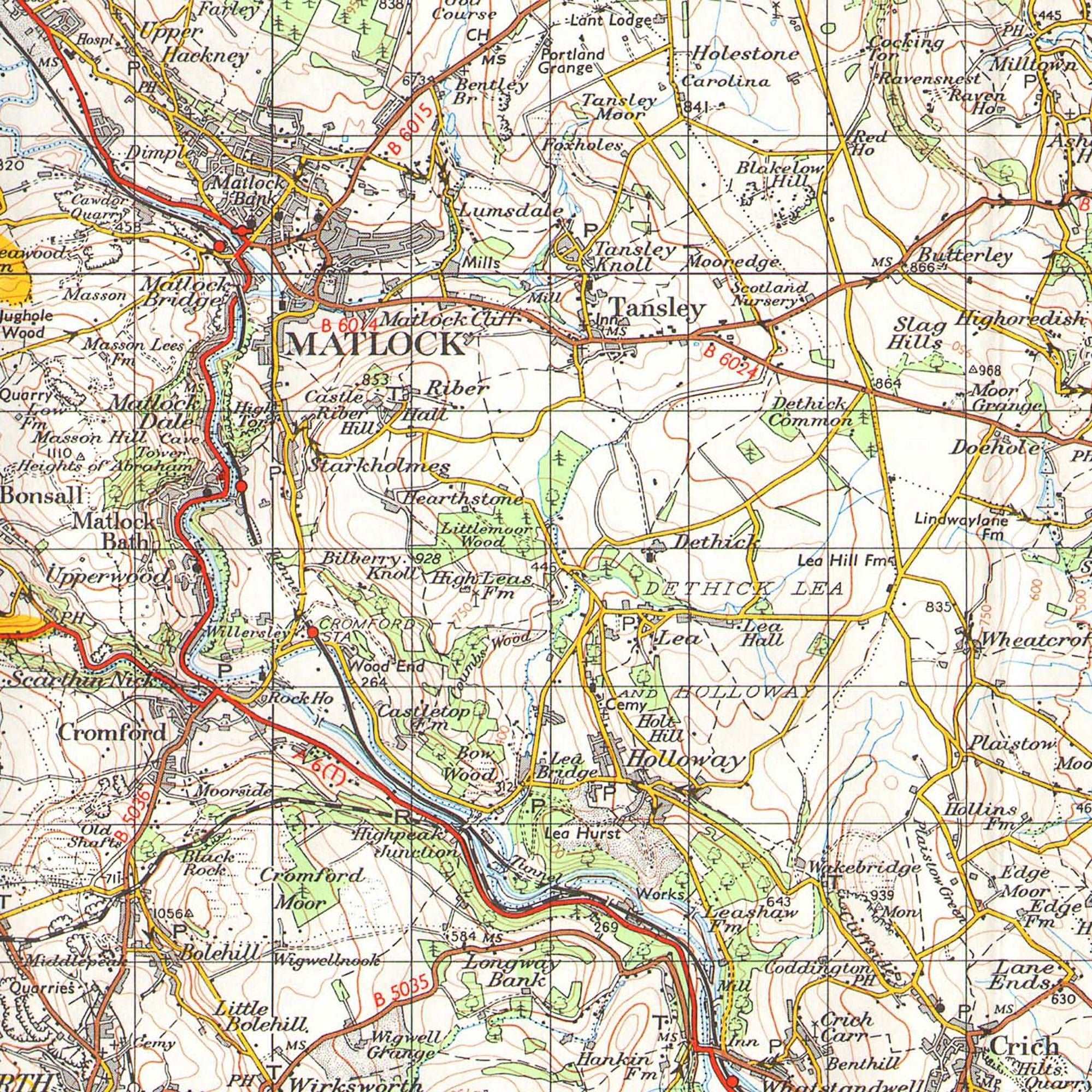 Matlock 1 inch to 1 mile 1962 Ordnance Survey - Phil Sproson Photography