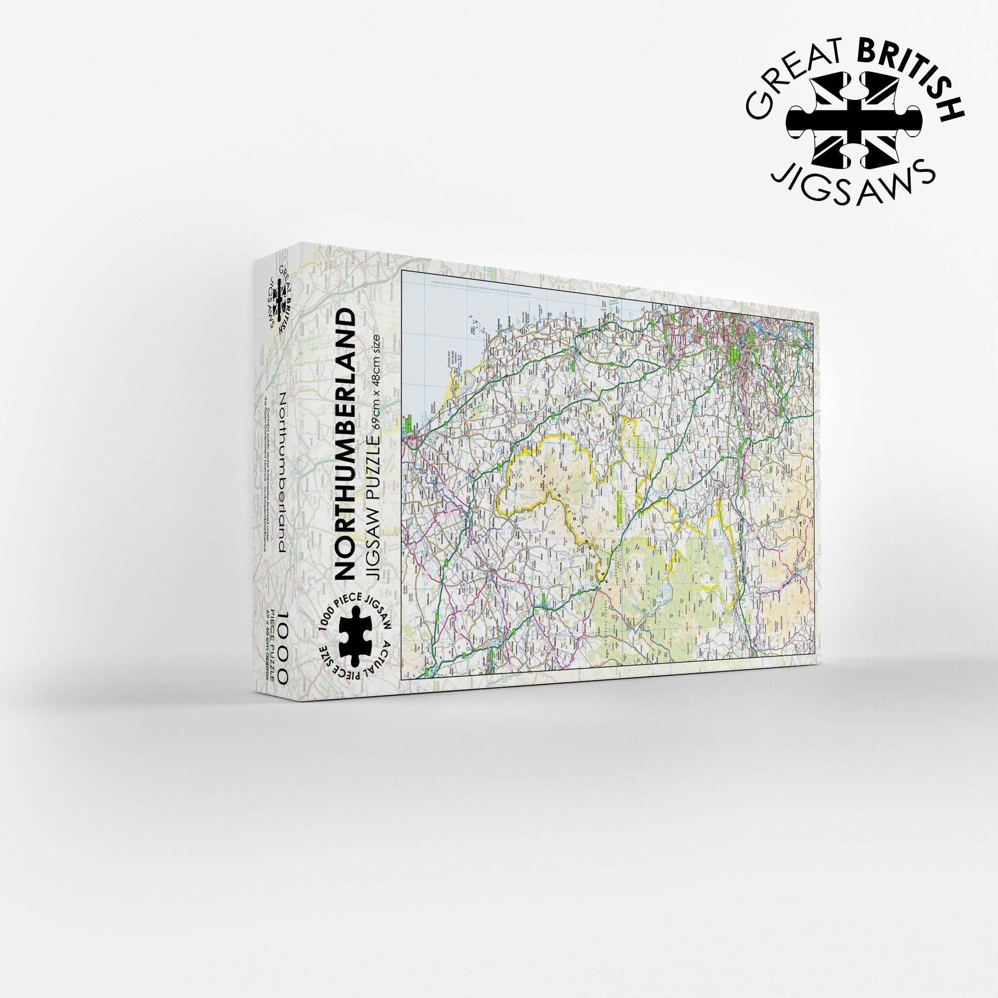 Northumberland Map 1000 Piece Jigsaw - Phil Sproson Photography