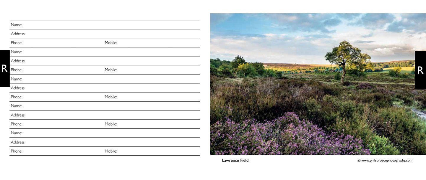 Peak District Address Book - Phil Sproson Photography