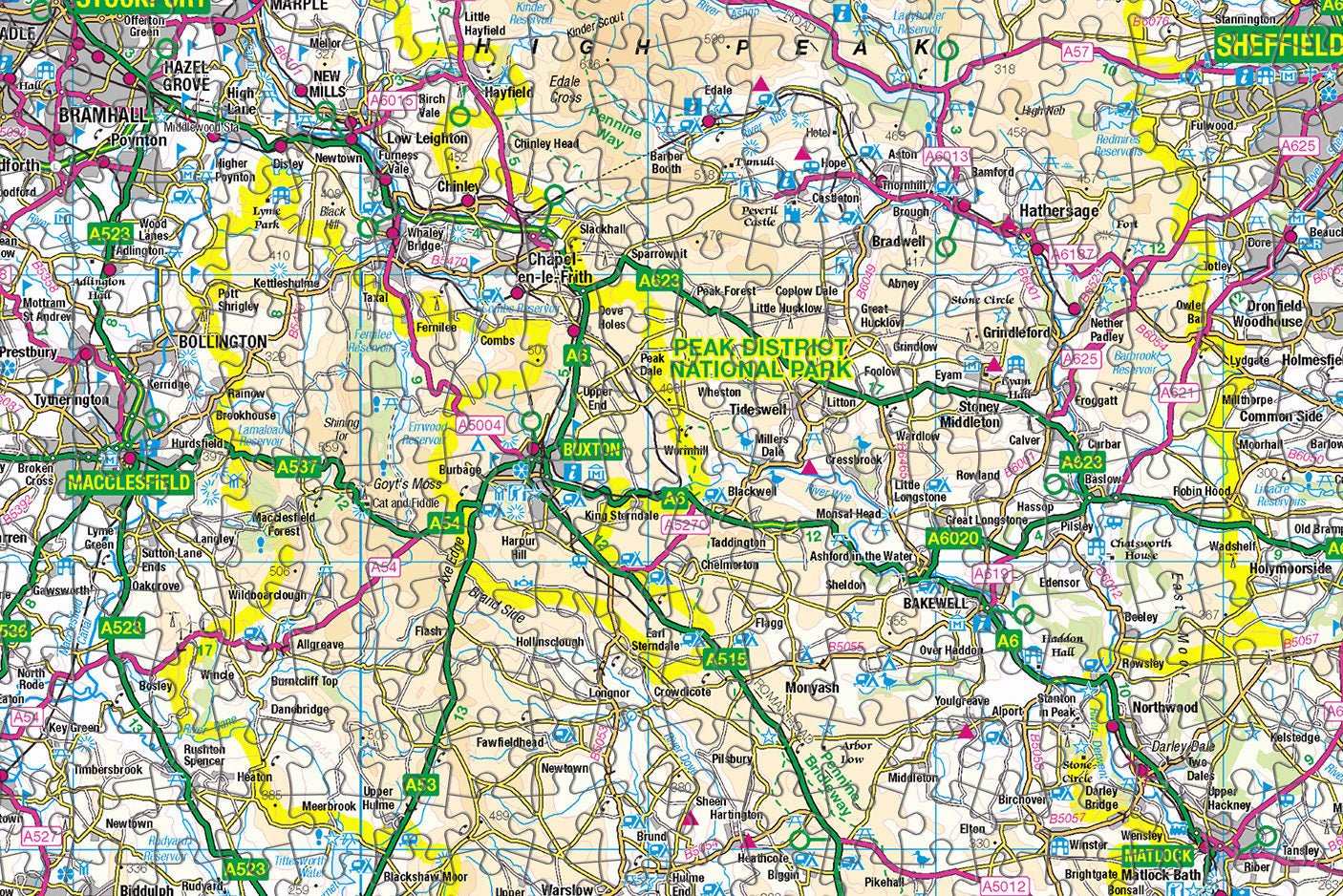 Peak District Map 1000 Piece Jigsaw - Phil Sproson Photography
