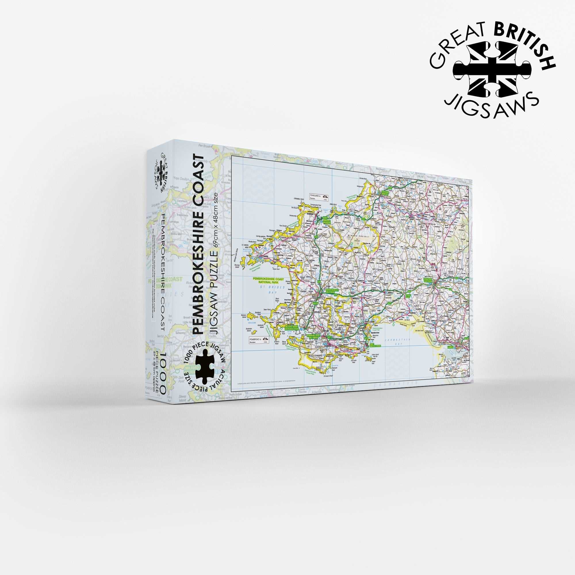 Pembrokeshire Coast Map 1000 Piece Jigsaw - Phil Sproson Photography