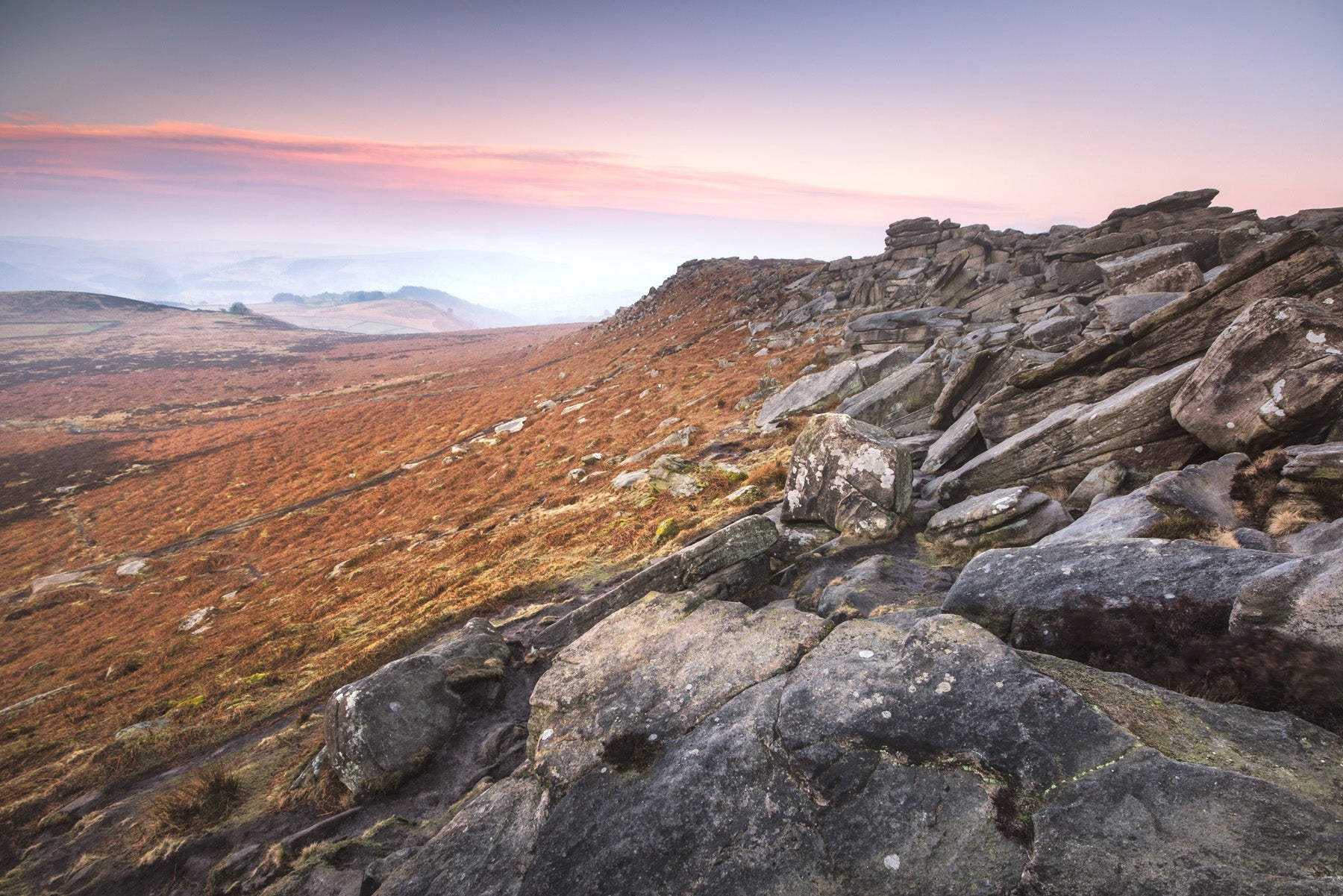 The Beauty of Higger Tor at Sunrise in March - Phil Sproson Photography