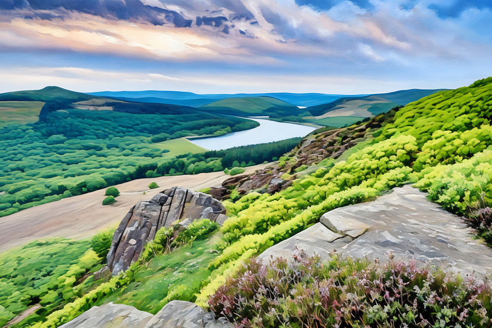 Bamford Edge at Sunset