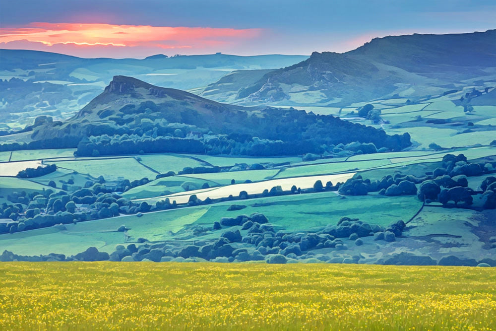 Hen Cloud and The Roaches at Sunset