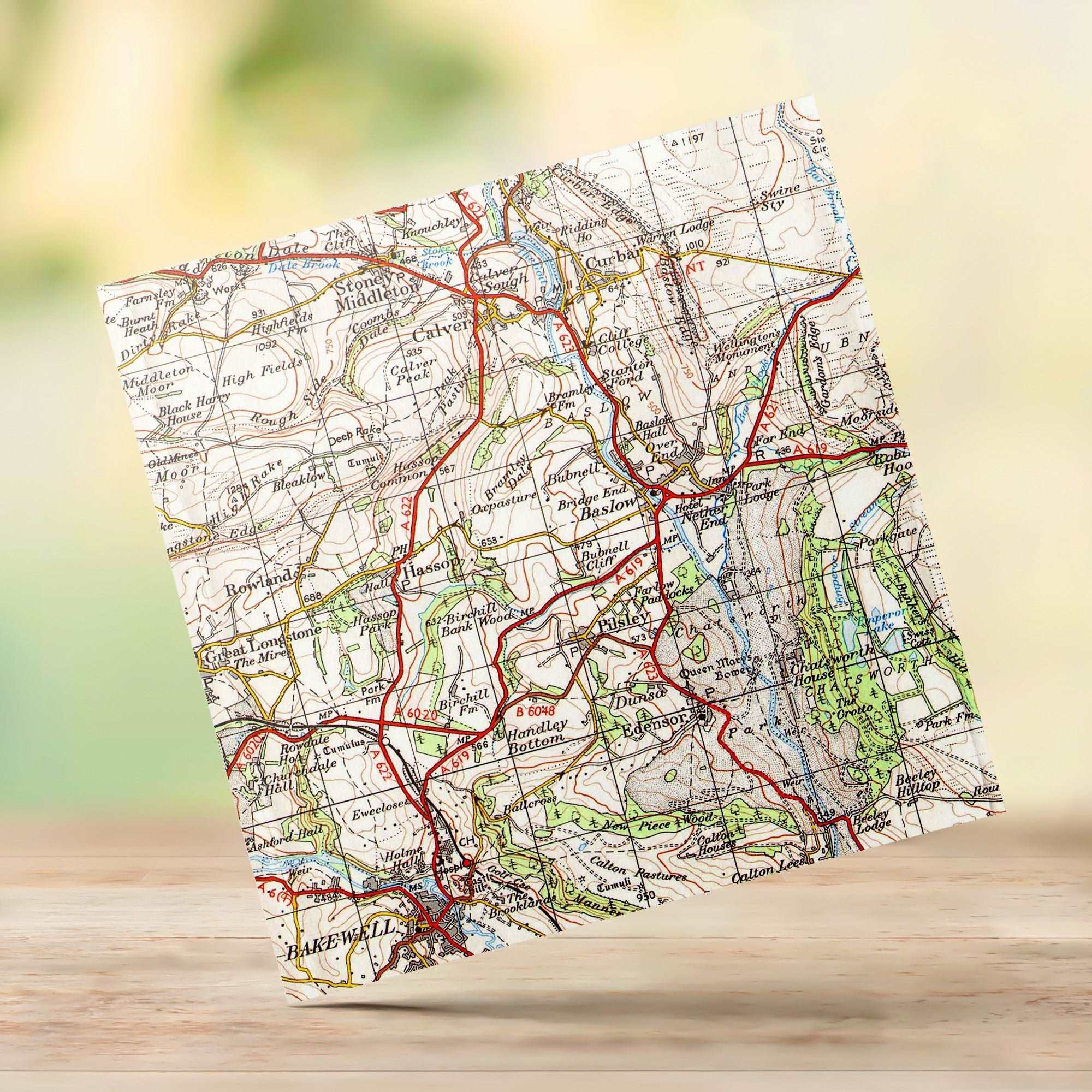 Baslow 1 inch to 1 mile 1962 Ordnance Survey - Phil Sproson Photography