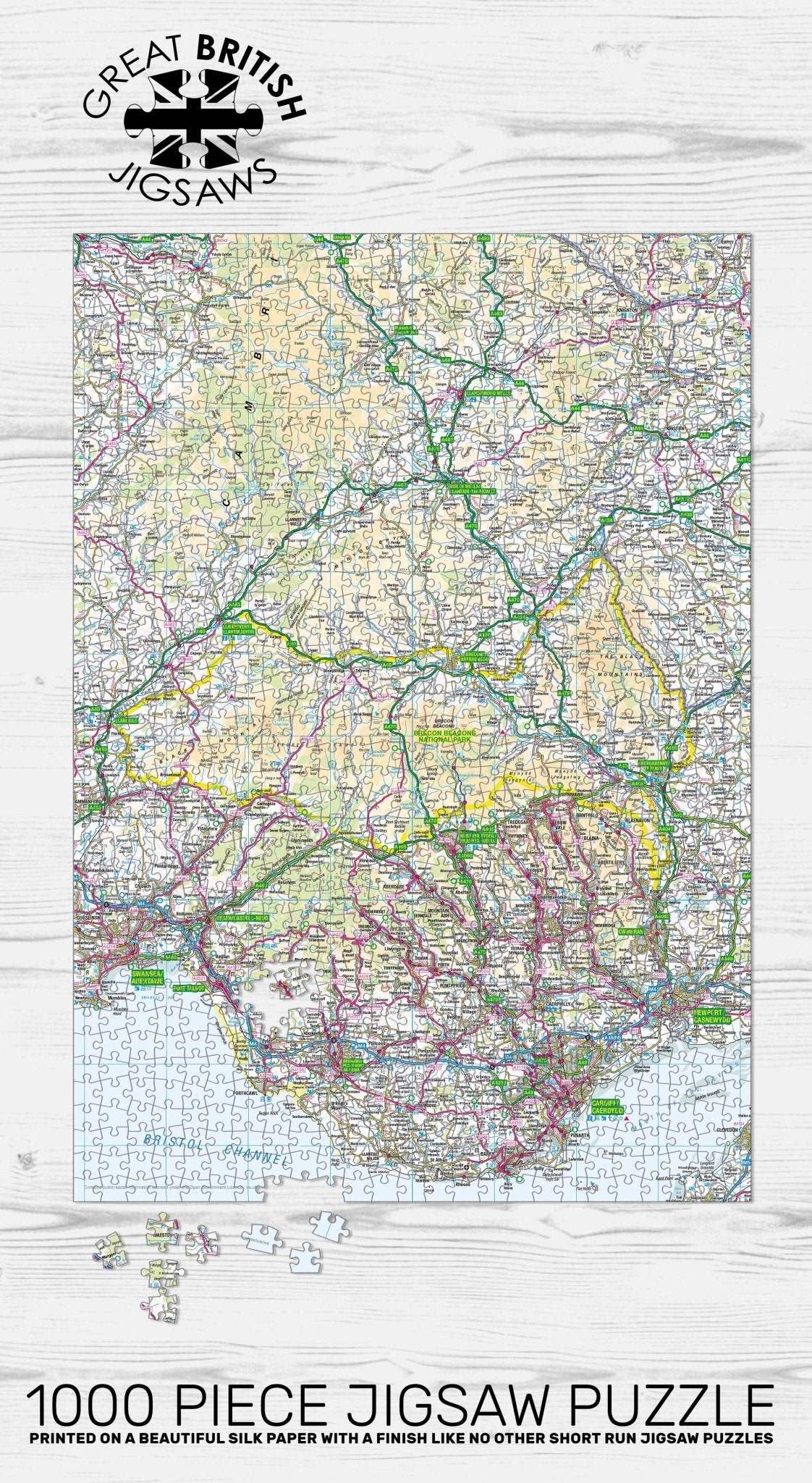 Brecon Beacons Map 1000 Piece Jigsaw - Phil Sproson Photography