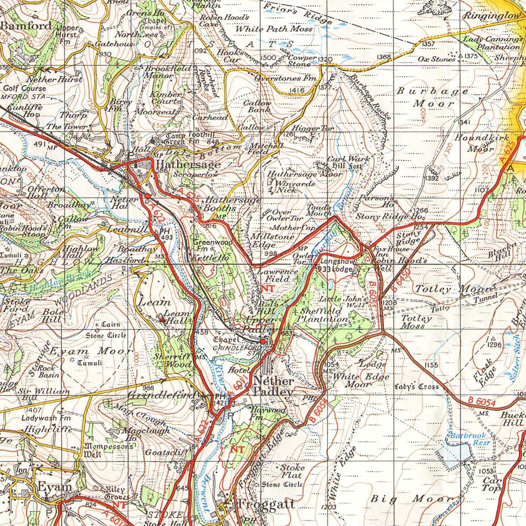 Hathersage 1 inch to 1 mile 1962 Ordnance Survey - Phil Sproson Photography
