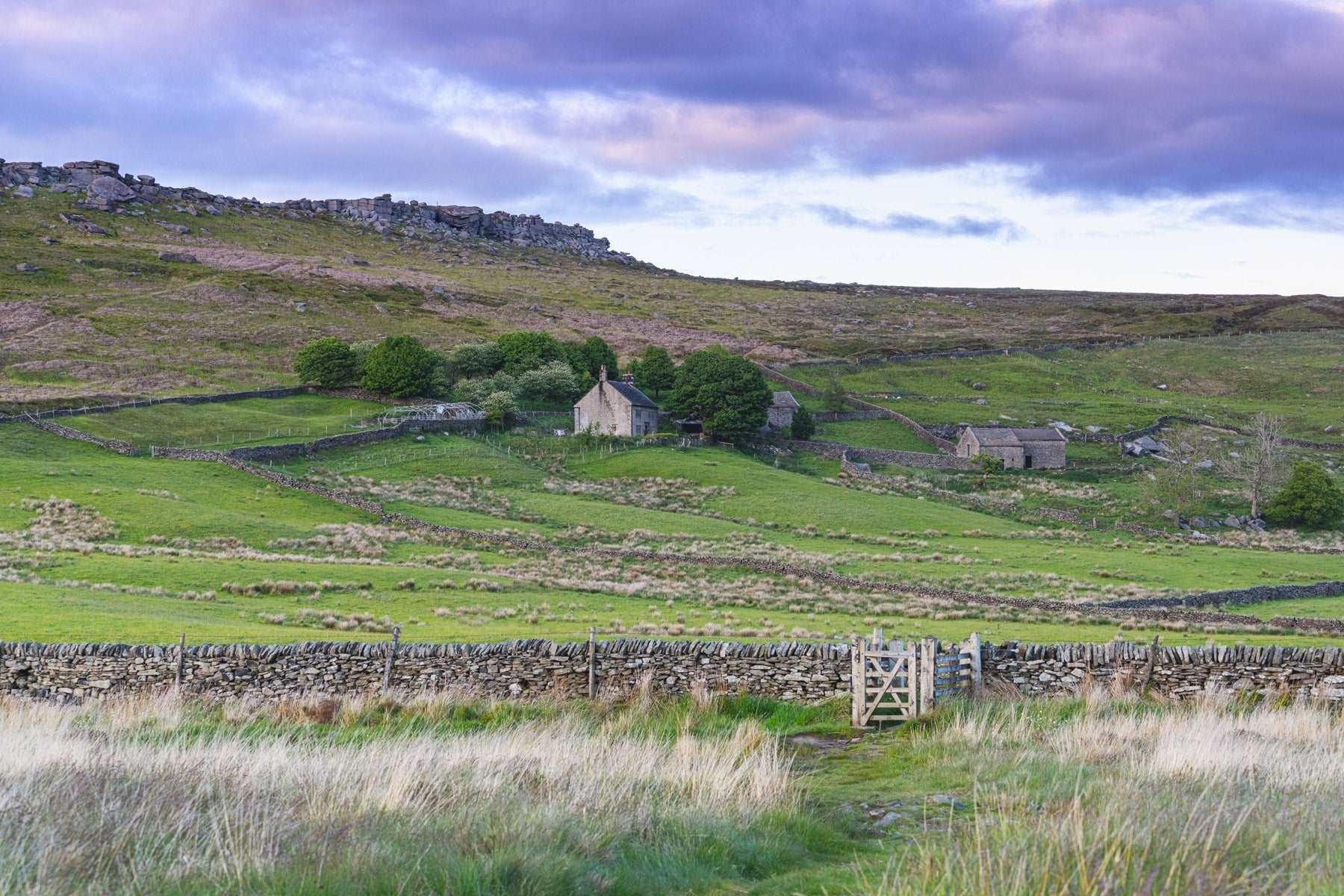 Stanage Popular at Sunset Greeting Card - Phil Sproson Photography