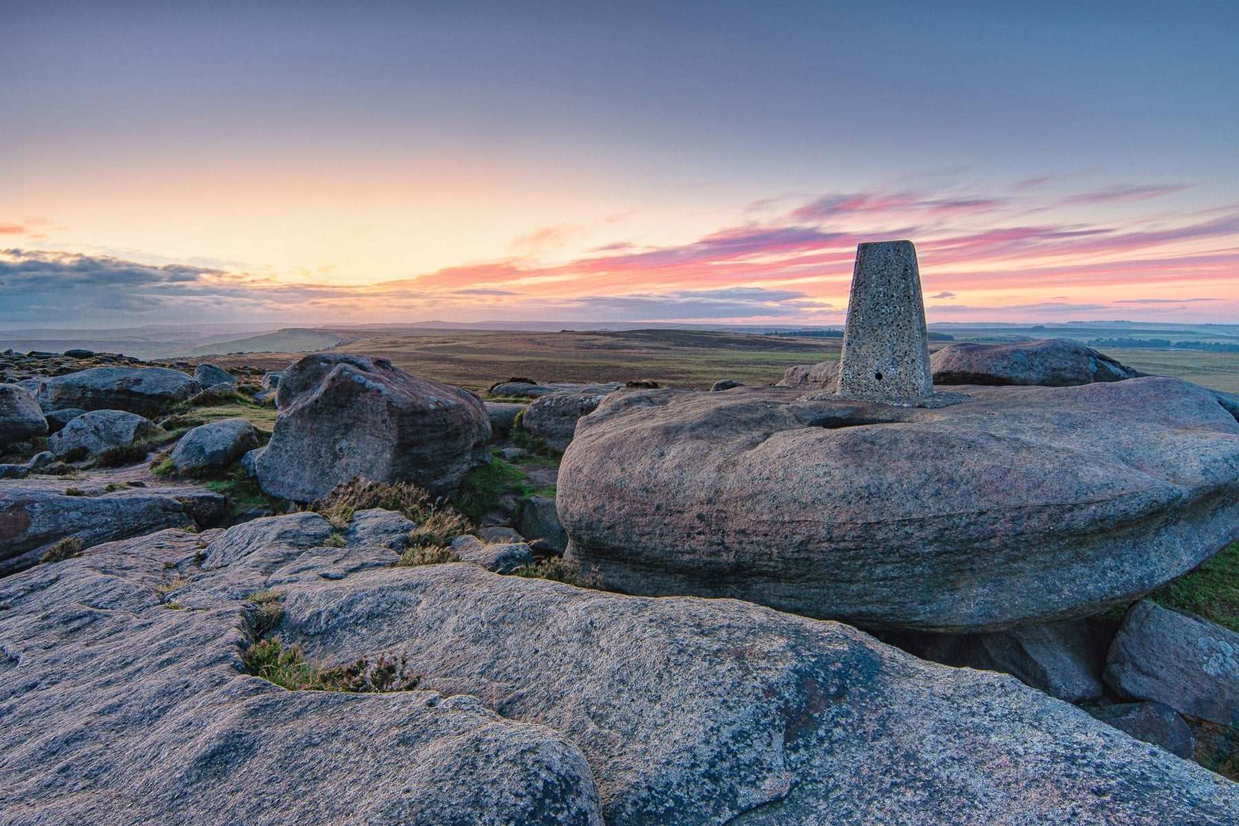 Stanage Sunset Greeting Card - Phil Sproson Photography