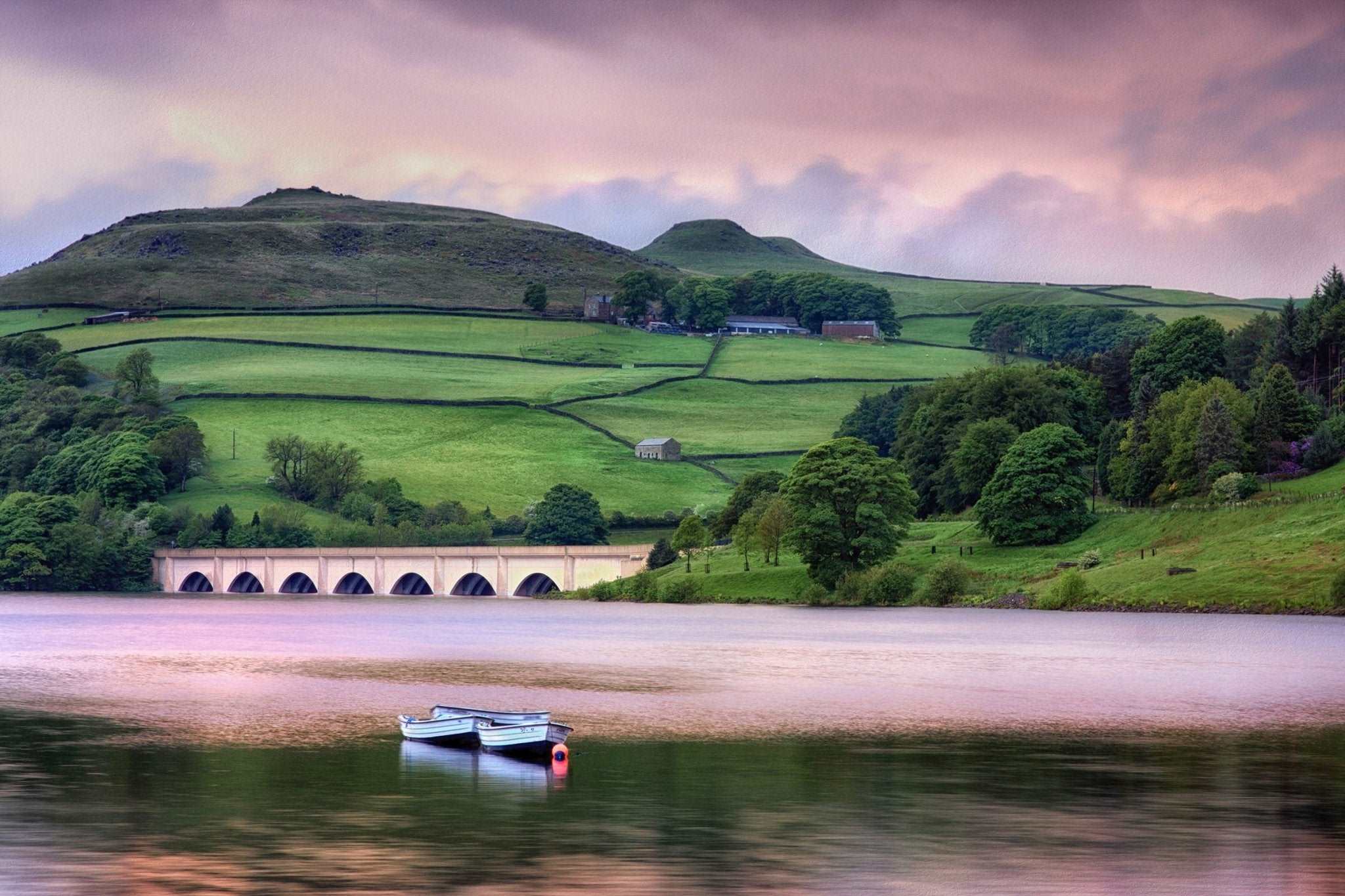 Tranquil Ladybower Greeting Card - Phil Sproson Photography