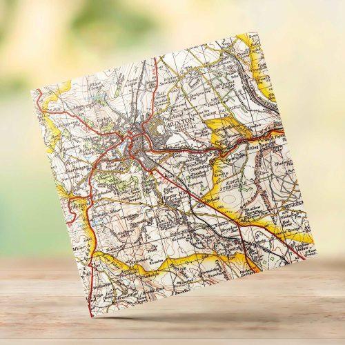 Buxton 1 inch to 1 mile 1962 OS Greeting Card