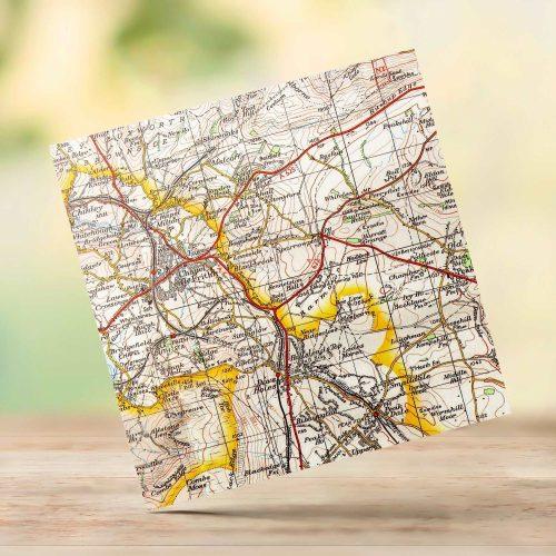 Chapel-en-le-Frith Vintage Ordnance Survey Greeting Card