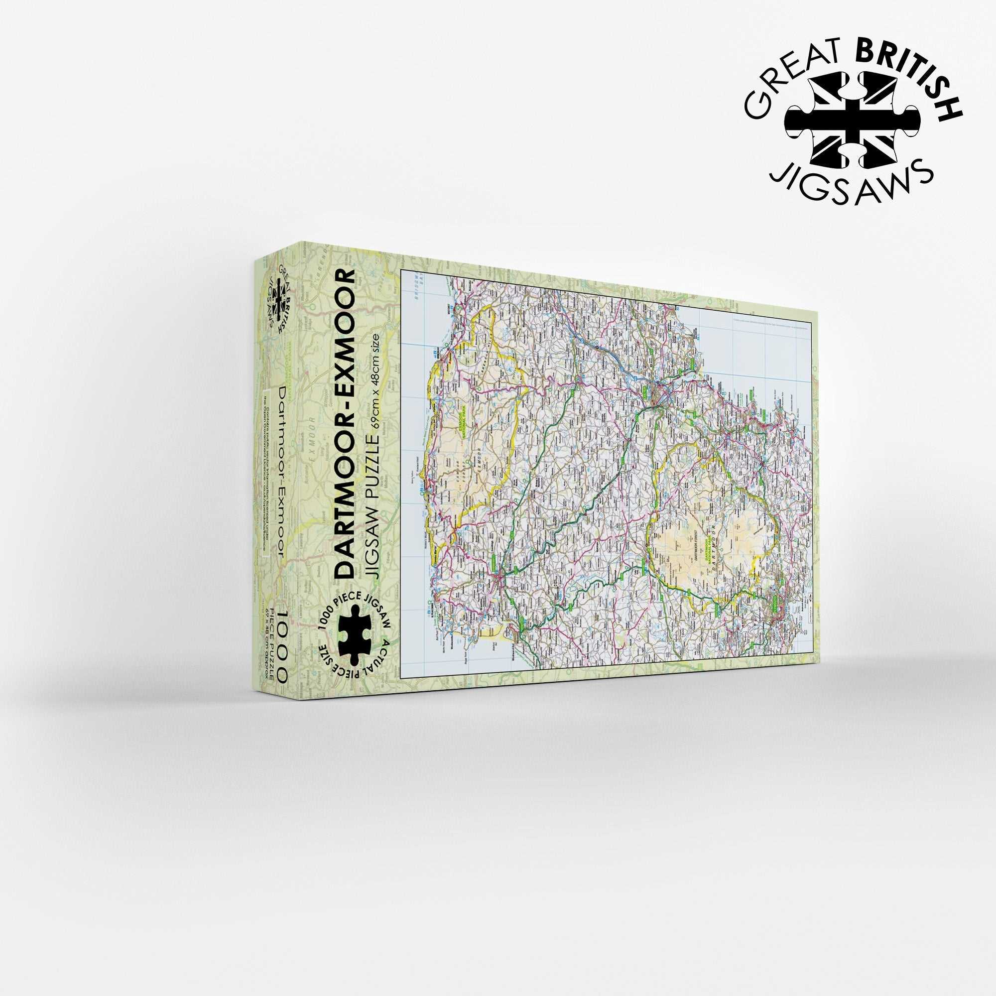 Dartmoor and Exmoor Map 1000 Piece Jigsaw