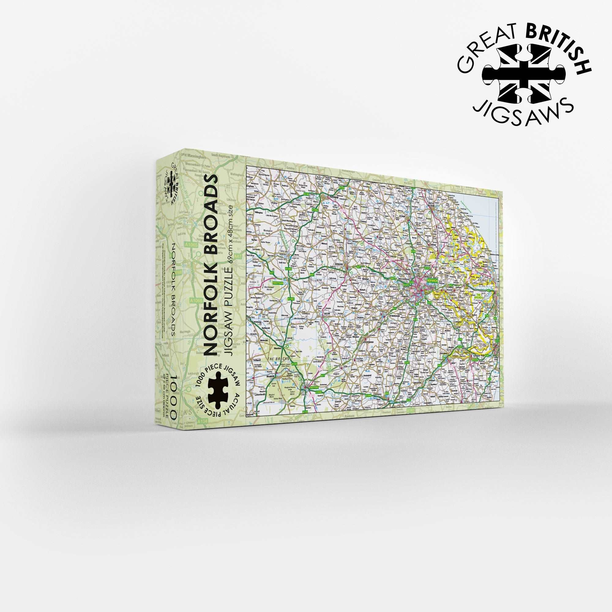 The Norfolk Broads Map 1000 Piece Jigsaw
