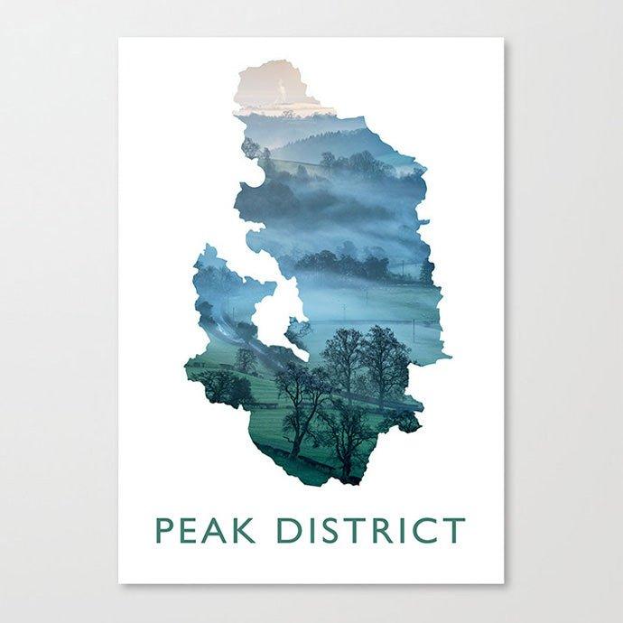 PEAK DISTRICT Map 'Dovedale Morning'