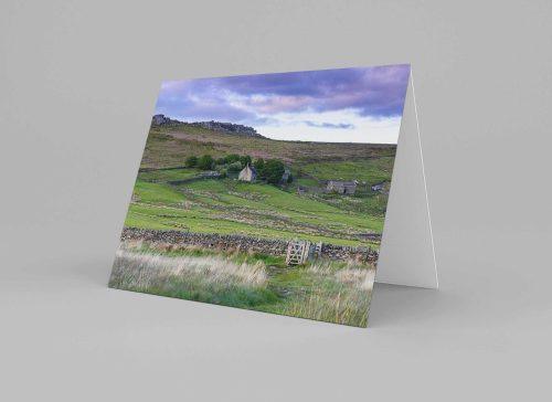 Stanage Popular at Sunset Greeting Card
