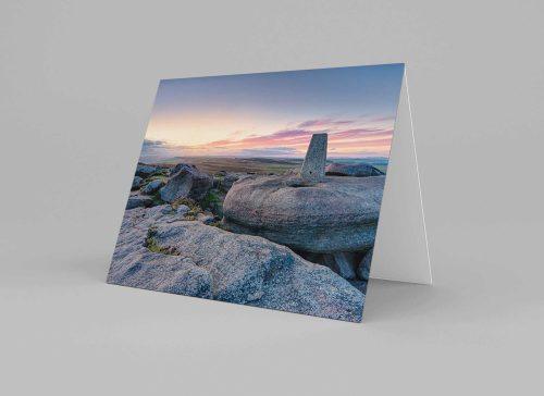 Stanage Sunset Greeting Card