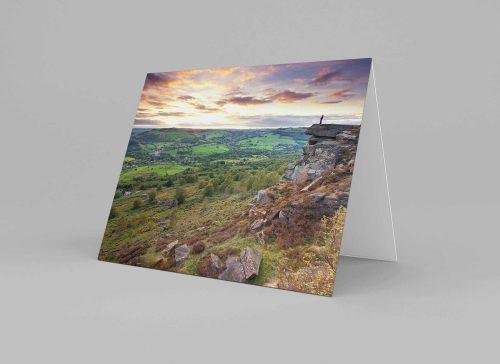Taking in the View at Curbar Edge Greeting Card