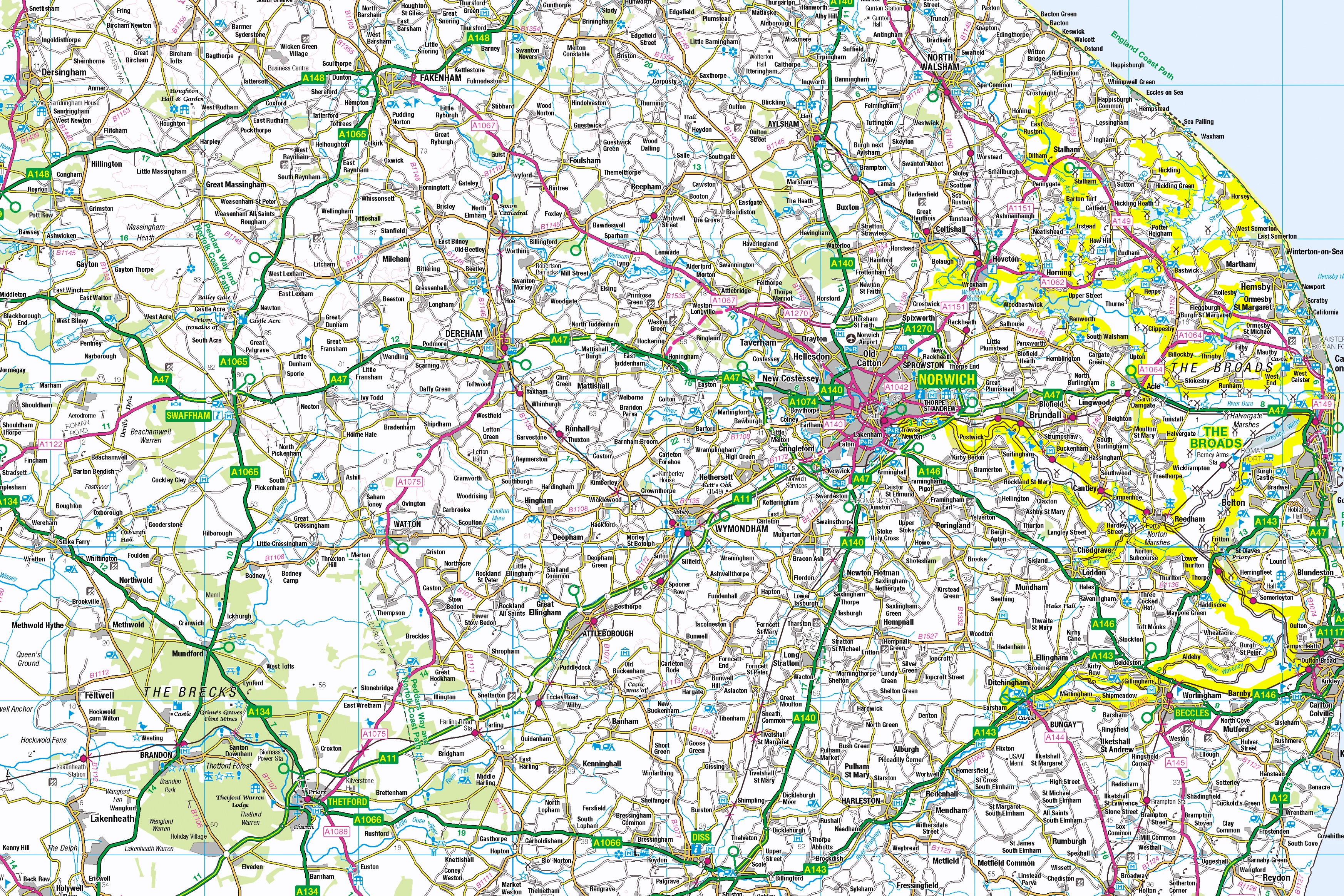 Norfolk Broads Map