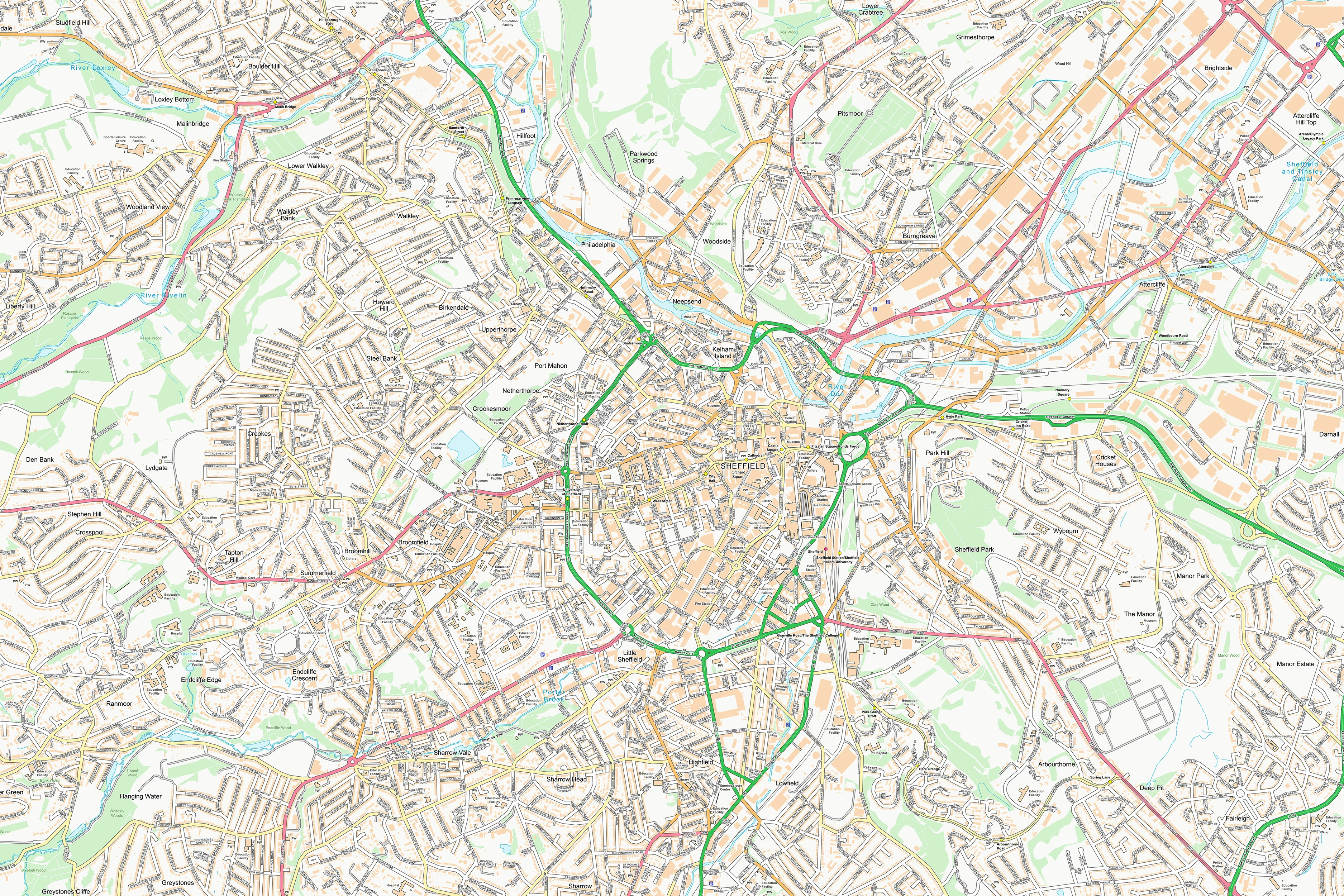 Sheffield City Map
